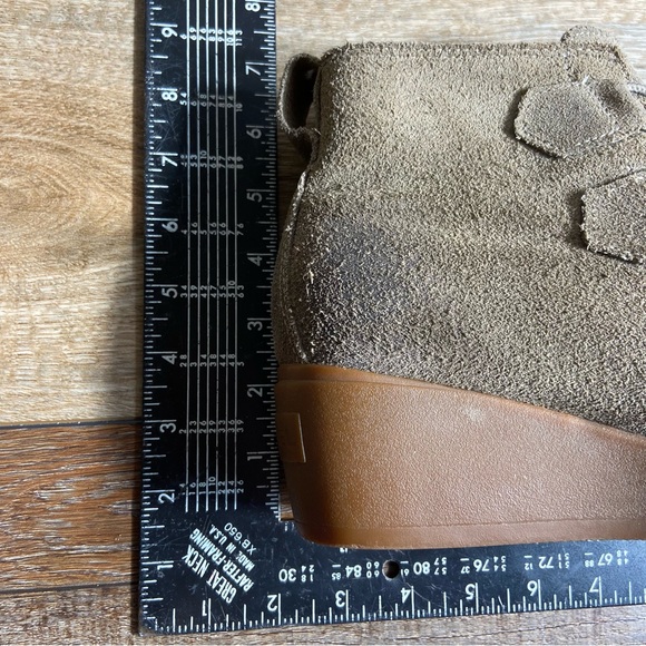 Sorel Toronto Suede Lace Up Wedges Ankle Boots Size 8.5 - Picture 8 of 10